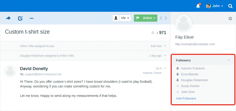 Followers Module – FreeScout