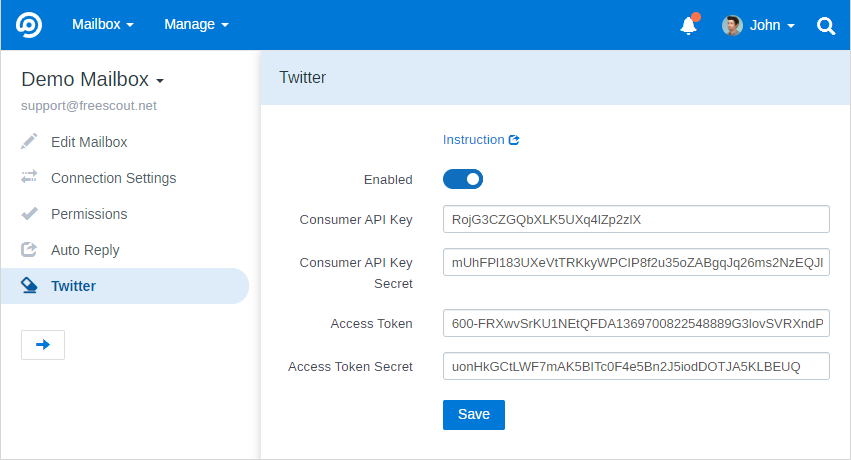 Twitter Integration Module – FreeScout