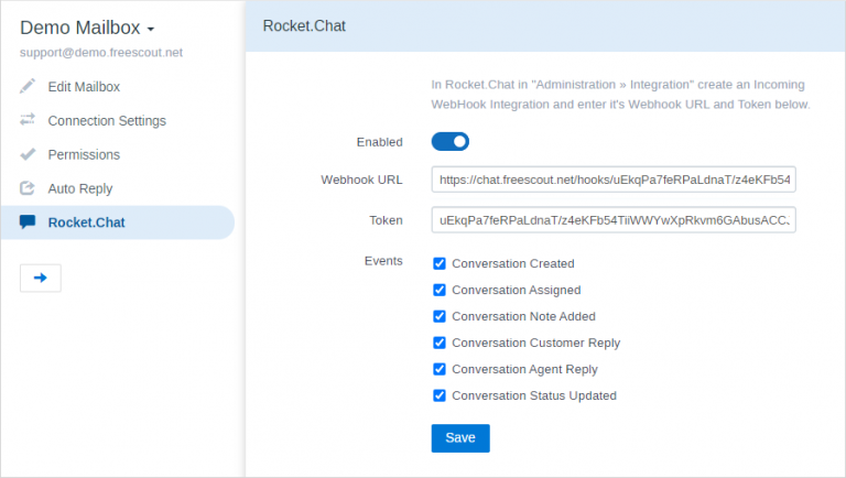 Rocket.Chat Notifications Module – FreeScout