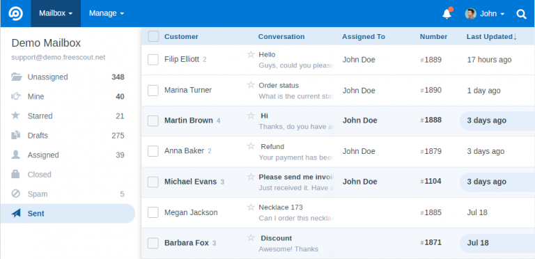 Sent Folder Module – FreeScout